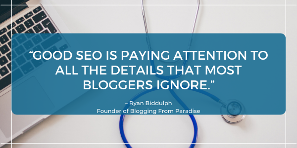 Good SEO is paying attention to all the details that most bloggers ignore